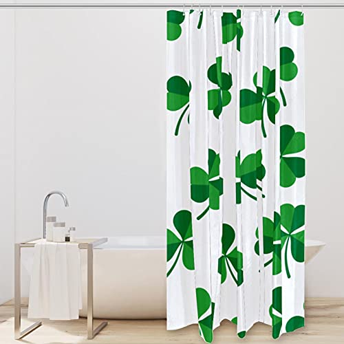 Rideau de douche feuilles vertes imperméable lavable avec crochets - 3
