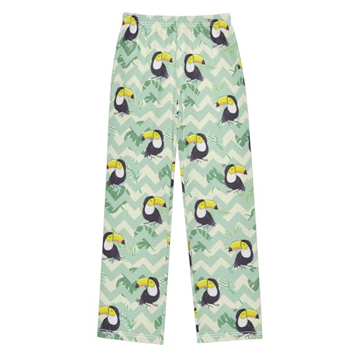 Tropical Toucan Leaf Boys Pants for Kids Jogger Pants with Pockets S-XL