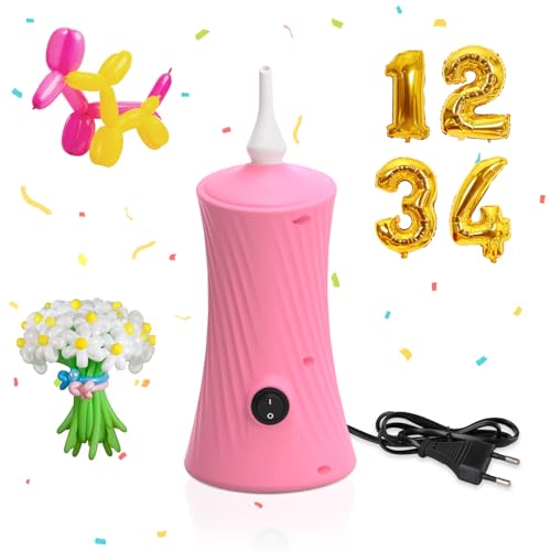 PlusFive Pompe à Ballons Électrique - Gonfleur Electrique pour Ballons Longs & Feuille d'Aluminium, Pompe Ballon Portable, Pompe Gonflage pour Ballons...