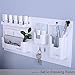 Bedside Shelf Bedroom Dorm Room Rack Organizer Storage -Use as Kid Student Wall Shelf to Organize Headphone,Remotes,Glass,Cellphones(Horizontal Type/White)