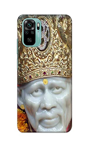 Image of PRINTFIDAA Sai Baba Lord Shiridi Great God Hinduism Hindu Religious Printed Designer Hard Case for Redmi Note 10, Redmi Note 10S Back Cover -(e) RPM1005