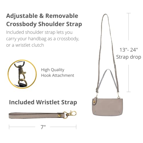 Image of Joy Susan Women's Fashion Purse Mini Crossbody Wristlet Clutch Handbag - Harbor Grey