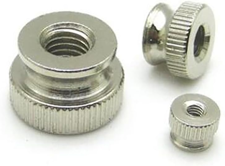 10Pcs M3 M4 Iron Ni-Plated Knurled Thumb Nuts Hand Grip Knobs Step Nut For PC Computer Case - (Size: M3xD8x6)