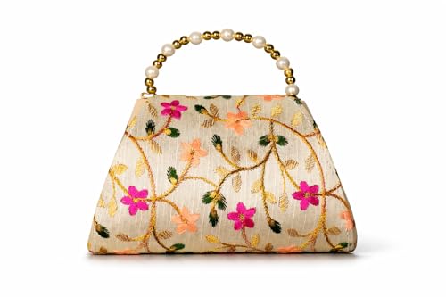 Image of Handbag, Wristlets, Clutch for Women, Girls (cream) | 1