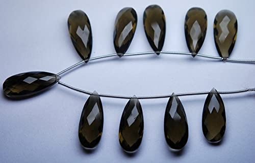 Quartz fumé poire 8x20mm pour composer vos bijoux de soirée chics