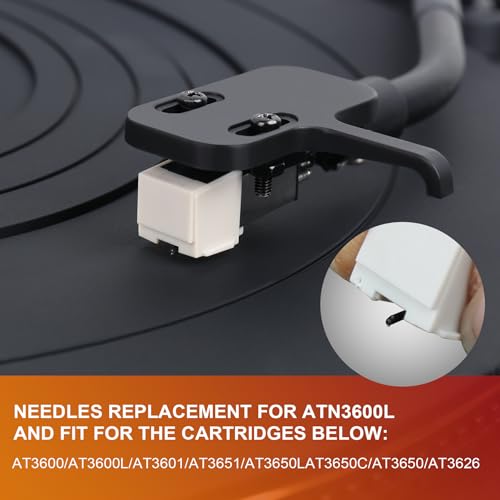 Image of ATN3600L Record Player Needles Replacement by Gartopvoiz, Compatible with Audio Technica AT-LP60 AT-LP60USB Turntable Stylus
