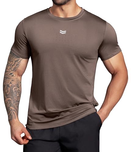 Boyzn Herren T-Shirt mit Reflexstreifen & Belüftungsperforation - Feuchtigkeitstransport Schnell trockenfür Fitness, Laufen, Basketball