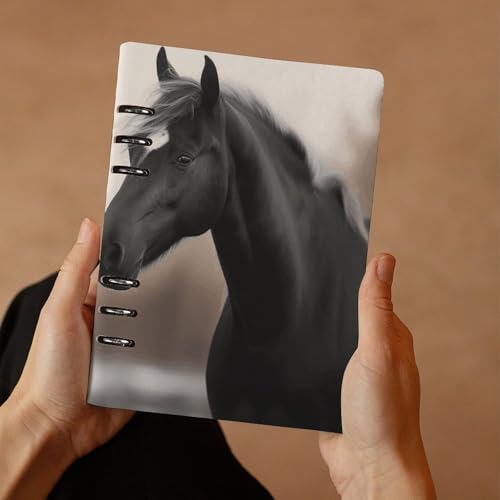 Cuaderno de hojas sueltas A5 recargable con cubierta duradera de piel sintética 7