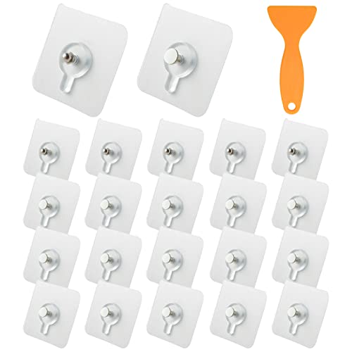Sinofort 20 Pièces Accroche Tableau Sans Percer 2 Styles Attache Cadre Sans Percer Fixation Tableau Sans Percer pour Accrocher Photos,Cadres et Affiches Cover