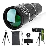 【Monocular duradero de buena calidad】estructura duradera con revestimiento de goma inodoro para resistencia a los golpes y agarre antideslizante, lo que hace que sea más resistente al desgaste y a la humedad y resistirá las condiciones meteorológicas más duras. El relleno de nitrógeno IPX7 es impermeable, antiempañamiento, resistente al polvo y a los golpes en cualquier condición meteorológica y en todas las condiciones. El monocular AKWIN es el regalo ideal para mujeres, hombres, niños y entusiastas del aire libre!
