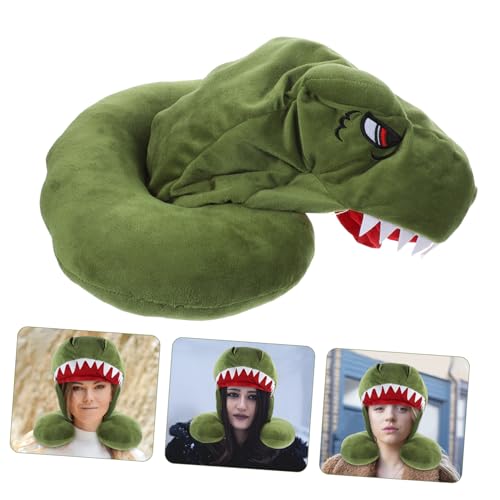 Almohada de viaje con capucha de peluche mediana miniatura 2
