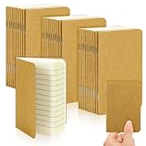 WYOMER 36-Piece Set of 4'' x 2.5'' Kraft Paper Pocket Notebooks - Mini Portable Memo Diaries Ideal for Students and Travelers (30 Sheets, 60 Lined Pages)