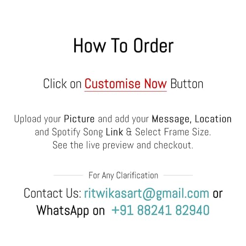 Image of Ritwika's Personalized Picture Frame With Long Distance Map Black - Customize Your Photo, Message, Place And Song | For Couples and Friends | In Two Size 9.5 x 13.5 & 13.5 x 19.5 Inch, Set of 1