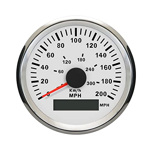 Image of ELING Car Speedometer GPS Speedo 0-200 MPH 0-300 KM /H ODO with Backlight 3 3 /8 inch 85mm 12V 24V Waterproof