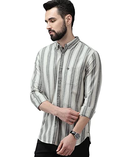Image of THE BEAR HOUSE Men's Cotton Multi Colour Striped Cotton Casual Shirt | 3XL |TBH-VALLERY-MC-3XL |