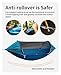 Camping Hammock with Net and Removable Sunshade Easy Setup Pack Ideal for Hiking Backpacking Outdoor Travel for Terrace, Outdoor(Blue)
