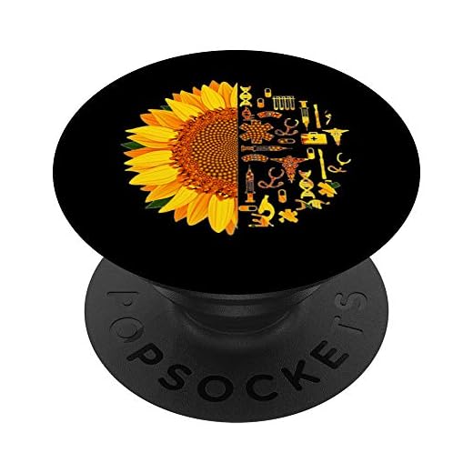 Nurse Sunflower Nursing Student Doctor Med Student PopSockets Grip and Stand for Phones and Tablets
