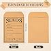 150pcs Seed Saving Envelopes, 4.7x3.1 Inch Reusable Seed Kraft Storage Organizer Packets Envelopes Printed with Types Name Template for Flower Vegetable Plants Garden Seeds Saving & Collecting