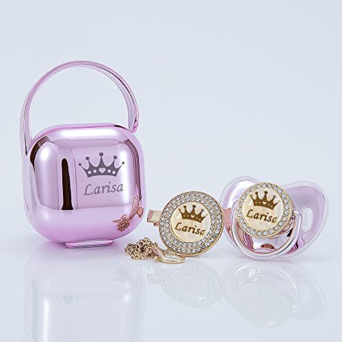 Miyocar Personalized Bling Pacifier Box And Pacifier Set Unique Gift To New Bron Baby Baby Shower Gift #TOP6