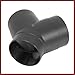 HEROFFIX 75mm Car Heater Warm 3 Way Air Ducting Pipe Y Shape Outlet Connector Black Plastic Replace Parts