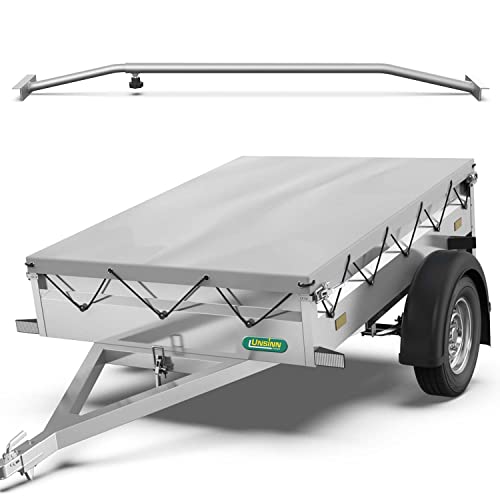 Tarpofix® Lona para remolque plana 217 x 117 x 8 cm + 1x Soporte de lona (ajustable 100-145 cm) - Lona remolque de PVC - Cubierta para varios remolques de coches de 750 kg
