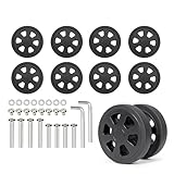 XIAOQENAN Praktischer, leiser Ersatz für Gepäck, stoßfeste Rollen, einfache Installation, Gepäck, leises Rollen, 8 Stück, 58 Schwarz, One Size