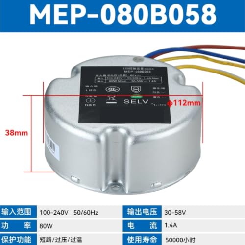 Controlador Led MEP080B058 1.4A 80W corriente constante interior 2