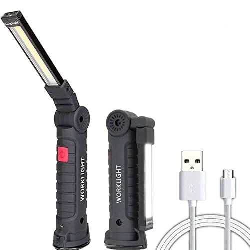 LED 作業灯 ワークライト 強力COBライト 折り畳み式 USB充電式 マグネット付き 日常応急照明/自動車整備/夜間作業