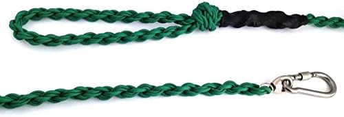 Paracord Rope Dog Leash With Lock and Swivel Carabiner - Dogorado Handmade Dog Leads - The Pack Leader Green 4ft