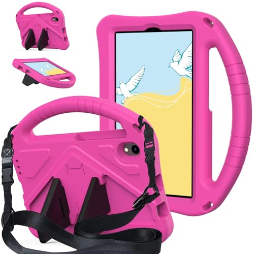 Housse tablette Onn 7 2024 avec support et sangle de protection rose