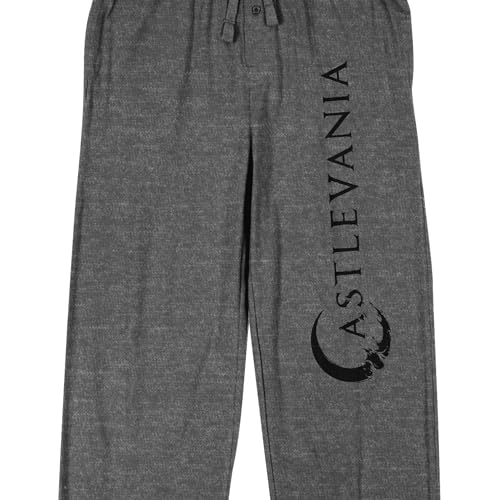 Castlevania Crescent Title Logo Adult Graphite Heather Sleep Pants2