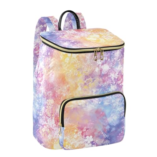 KLL Watercolor Abstract Art Colorful Floret Backpack for Women Fashion Lightweight Shopping Travel Daypack for Gym Shopping Travel2