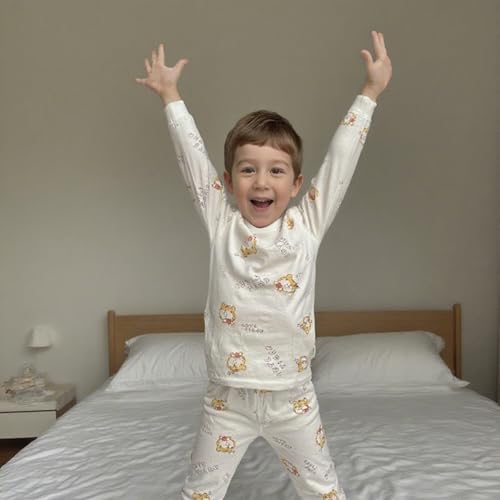 Image of 100% Organic Cotton Baby Boys Girls Pajamas Set Long Sleeve Sleepwear(3M-6T)