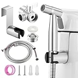 Mornwaen Bidet Handbrause für Waschbeckenarmaturen, Edelstahl-Bidet-Duschset mit Anschlussstück, Schlauch und Halterung für die Körperpflege, zum Baden von Haustieren und zum Reinigen von Stoffwindeln