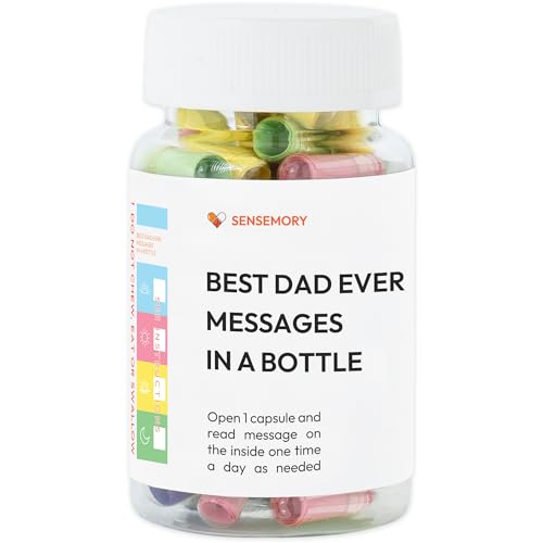 NIBIBALA 50 What I Love About You Dad Pre-Written Messages in a Bottle to Best Dad Ever, Happy Birthday Gifts for Grandpa, Grandfather, Thoughtful Christmas, Valentine's Day Gifts for Father