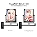 QiMH 3X Magnified Wall Mounted Mirror, Rectangular 8x6 Inch with Extendable Arm | Double-Sided Swivel Bathroom Shaving Vanity Mirror