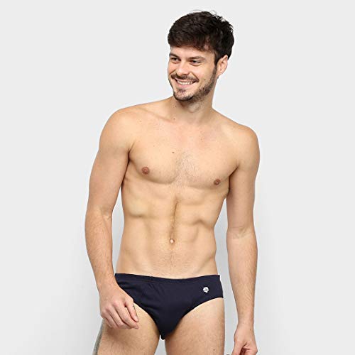 Kit 6 Cuecas Slip Algodão, Duomo, Masculino, Marinho/Azul/Branco, GG