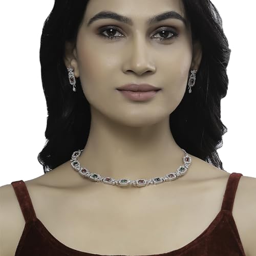 American Diamonds Necklace & Earrings Set