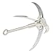 Lixada Grappling Hook,Gravity Rock Climbing Hooks Folding 4 Claws Survival Carabiner Hooks Steel Anchor Climbing Rope Survival