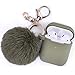 Airpods Case - Filoto Airpods Silicone Glittery Cute Case Cover with Keychain/Strap for Apple Airpod (Olive)