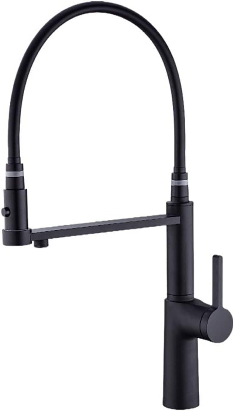 Bec flexible et mitigeur 3 en 1 pour filtre à eau osmoseur de cuisine noir