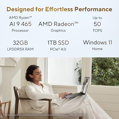 Image of ASUS Zenbook S 16 (2026), AMD Ryzen AI 9 465, AMD Radeon iGPU, 32GB RAM, 1TB SSD, OLED, 16 inch, (40 cm), Windows 11, M365 Basic(1 Year)* Office 2024, Antrim Gray, 1.50 kg, UM5606GA-SR248WS,Co-Pilot+ PC