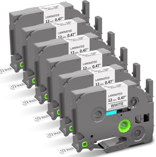 Image of Replacement for P-Touch Label Tape 12mm 0.47 inch Laminated White TZe-231