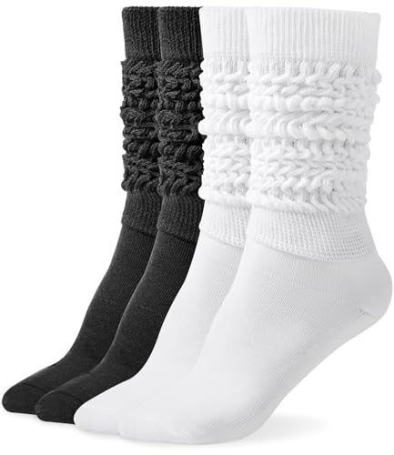 Image of HONGTEYA Slouchy Socks Women Knee High Soft Cozy for Boot
