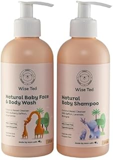 Wise Ted Baby Shampoo & Body Wash Bundle (275ml Each) | Natural, Tear-Free & Hypoallergenic Hair & Skin Care for Babies & ...