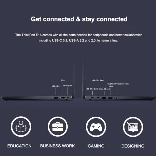 Image of Lenovo ThinkPad E16, 16 inch Touchscreen, Intel i7-1355U, 40GB RAM, 2TB SSD