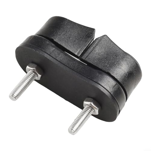 Honseadek Abrazadera de cuerda marina con tacos de leva, construcción de nailon para accesorios de barco, agarre seguro con entrada con cuernos para barcos de vela (tamaño pequeño)