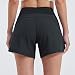 Willit Damen 5" Badeshorts Boardshorts UPF50+ Badehose High Waisted Schwimmshorts Badehose Schnell Trocknende UVA Schutz mit Liner Taschen Schwarz Größe 42
