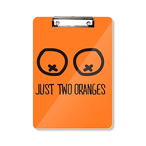 Porte-bloc à dessin Just Oranges A4 orange rigide avec pince pour loisirs créatifs
