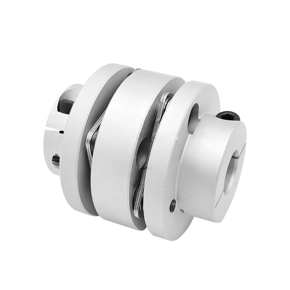 Flexible Conector Acoplamiento de brida de diafragma de doble membrana escalonada L50 D44 Manguito de eje de servomotor flexible Sujeción Extensión(8MM to 8MM)